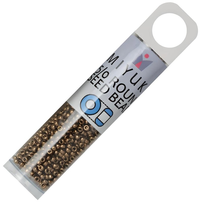 Miyuki Round Rocaille Seed Beads Size 15/0, 8.2 Gram Each, Metallic Dark Bronze 15-457 (1) - Image 4